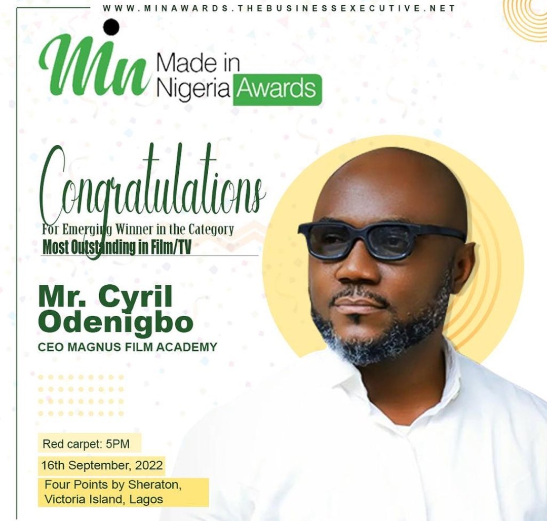  Cyril Odenigbo, Magnus Film Academy Boss emerges winner for Made-in-Nigeria awards