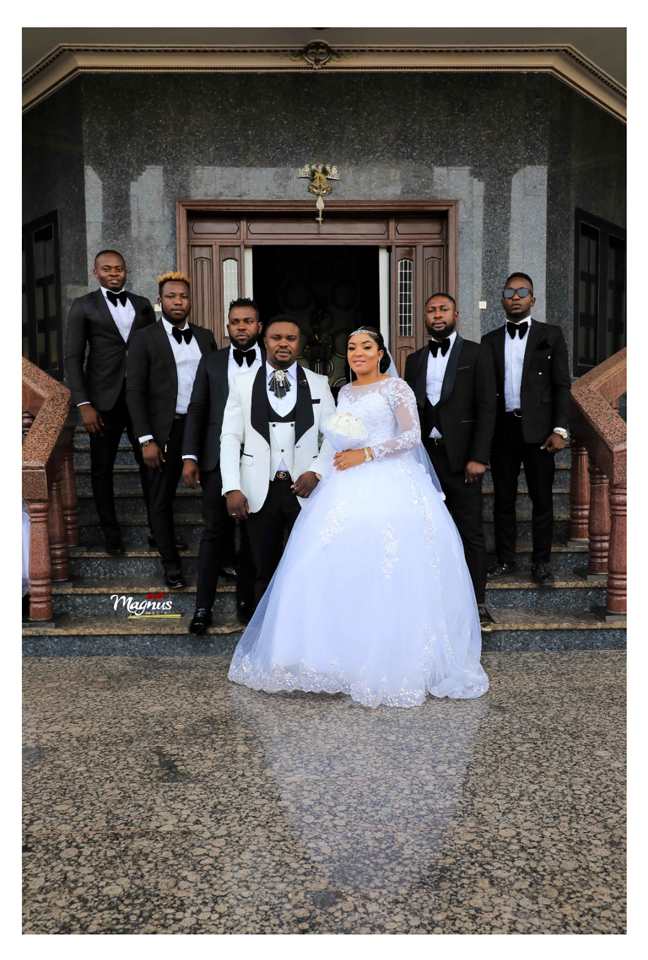 Wedding event Men on suite and photo enlargement