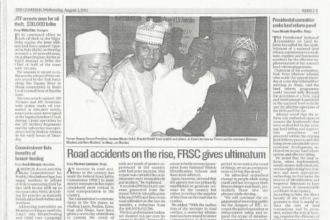 A press release by The Guardian Newspapers