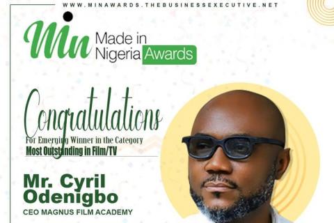 Cyril Odenigbo, Magnus Film Academy Boss emerges winner for Made-in-Nigeria awards