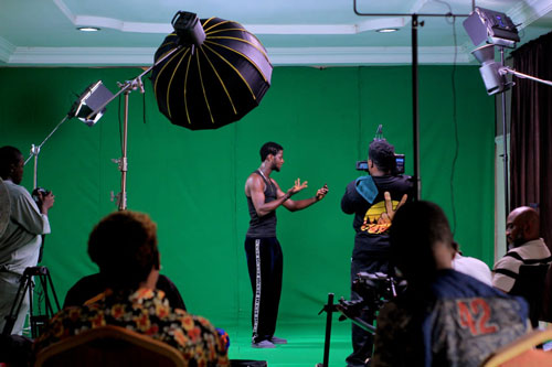 Actor with clapperboard